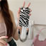 Fashion Double-sided Imd Nice Zebra Print + Double Buckle Lanyard Zebra Pattern Iphone Case