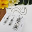 Fashion Silver Pure Copper Abalone Shell Turtle Flower Long Necklace Earring Set