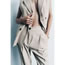 Fashion Beige Gray Woven Slimming Trousers