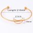Fashion Gold Stainless Steel Cutout Moon Cuff Bracelet
