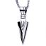 Fashion Silver With Stainless Steel Chain Stainless Steel Spearhead Men's Necklace