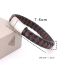 Fashion Coffee Color Braided Leather Magnetic Buckle Men's Bracelet
