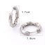 Fashion Silver Stainless Steel Twisted Round Earrings
