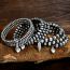 Fashion 8mm Alloy Geometric Beaded Heart Leaves Men's Bracelet