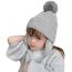 Fashion Grey Acrylic Knit Children's Ear Defender Beanie