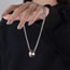 Fashion Necklace Ring-2.5 Titanium Steel Chain 60cm Men's Titanium Steel Geometric Ring Necklace