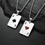 Fashion Titanium Steel Heart A-titanium Steel Chain 60cm Men's Titanium Steel Geometric Poker Necklace