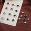 Fashion Silver Alloy Colored Round Diamond Cufflinks
