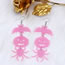 Fashion Pink Acrylic Bat Pumpkin Spider Earrings