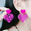 Fashion Rose Red Heart Acrylic Heart Earrings