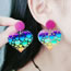 Fashion Color Rubik's Cube Acrylic Rubik's Cube Earrings