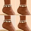 Fashion 3# Beaded Shell Anklet Set