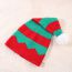 Fashion Red Green Red And Green Striped Knit Christmas Beanie