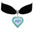 Fashion 1# Alloy Letter Heart Velvet Collar