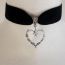 Fashion Black Barbed Wire Heart Velvet Collar