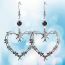 Fashion Silver Barbed Wire Heart Earrings