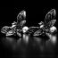 Fashion Silver Alloy Skull Moth Stud Earrings