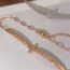 Fashion Rose Gold Bracelet Geometric Diamond T-link Bracelet