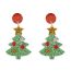 Fashion Number 6 Acrylic Christmas Earrings