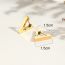 Fashion Gold Stainless Steel Triangle Earrings