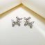 Fashion Silver Alloy Inlaid Zirconium Balloon Puppy Earrings