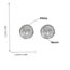 Fashion Silver Alloy Coin Round Stud Earrings