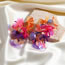 Fashion Color Rice Bead Plastic Sequin Braided Flower Stud Earrings