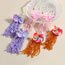 Fashion Purple Rice Bead Tassel Flower Earrings
