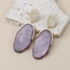 Fashion Deep Purple Acetate Acetate Geometric Irregular Earrings