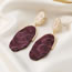 Fashion Deep Purple Acetate Acetate Geometric Irregular Earrings