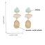 Fashion Green Brown Acetate Sheet Multi-layer Water Drop Earrings