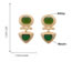 Fashion Green Alloy Resin Geometric Stud Earrings