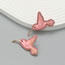 Fashion Pink Alloy Dripping Hummingbird Stud Earrings