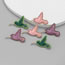 Fashion Pink Alloy Dripping Hummingbird Stud Earrings