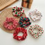 Fashion Ears Christmas Red And Green Fabric Print Pleated Scrunchie