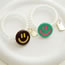Fashion Green Smiley Telephone Cord Resin Smile Phone Cord