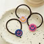 Fashion Green Smiley Rubber Band Resin Smiley Elastic Hair Tie