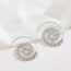 Fashion Silver Alloy Swirl Gear Stud Earrings