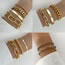 Fashion 2# Alloy Geometric Chain Bracelet Set