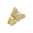 Fashion Golden Double Butterfly Copper And Diamond Butterfly Pendant Accessories