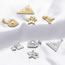 Fashion Golden Heart Brass Diamond Heart Pendant Accessories