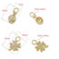 Fashion Gold Color Diamond Four-leaf Clover Brass And Diamond Four-leaf Clover Pendant Accessories