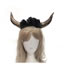 Fashion Black Fabric Flower Horn Headband