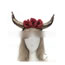 Fashion Claret Fabric Flower Horn Headband