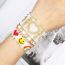 Fashion 3# Rice Bead Woven Heart Smiley Rainbow Bracelet