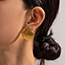 Fashion Gold Titanium Shell Earrings