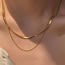 Fashion 2# Alloy Snake Chain Double Layer Necklace