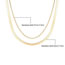 Fashion 4# Alloy Snake Chain Double Layer Necklace