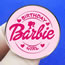 Fashion Happy Birthday Barbie Girl Alloy Lacquer Geometric Brooch