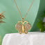 Fashion 2# Gold Plated Copper Inlaid Zirconia Butterfly Necklace